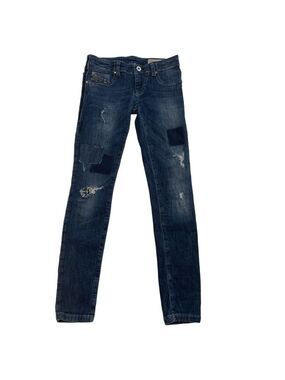 Diesel jeans Seepdjegg super slim jogging kids girl  blue stretch patched size10